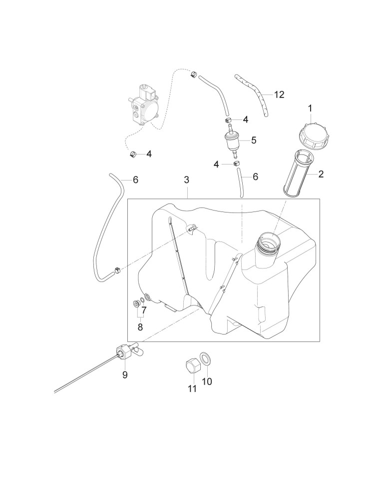 MH 4M-200-960 FAX Kraftstofftank