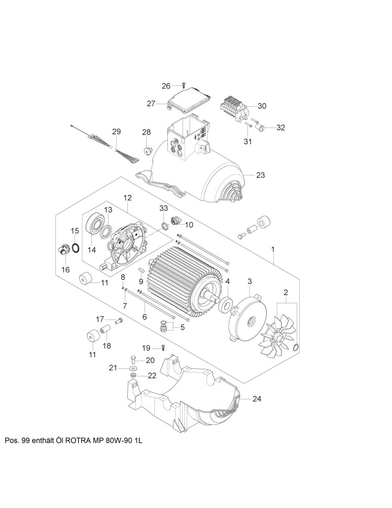 MH 3M-160-770 PAX Motor mit Stern/Dreiek 