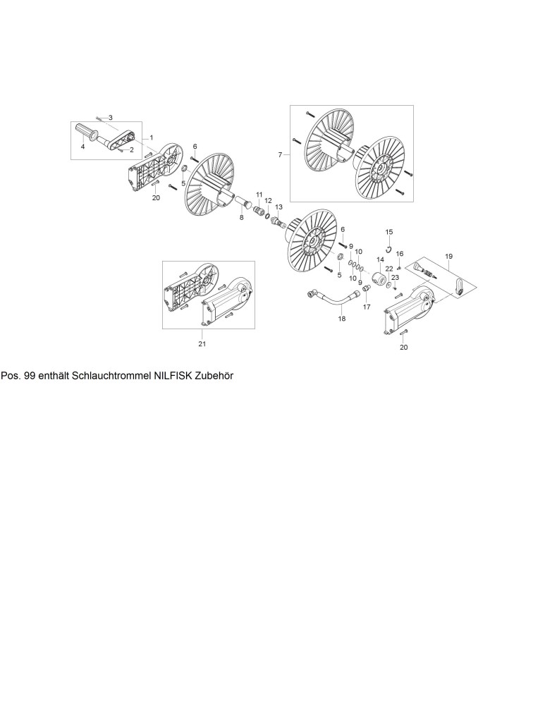 MH 4M-200-960 FAX Schlauchtrommel 