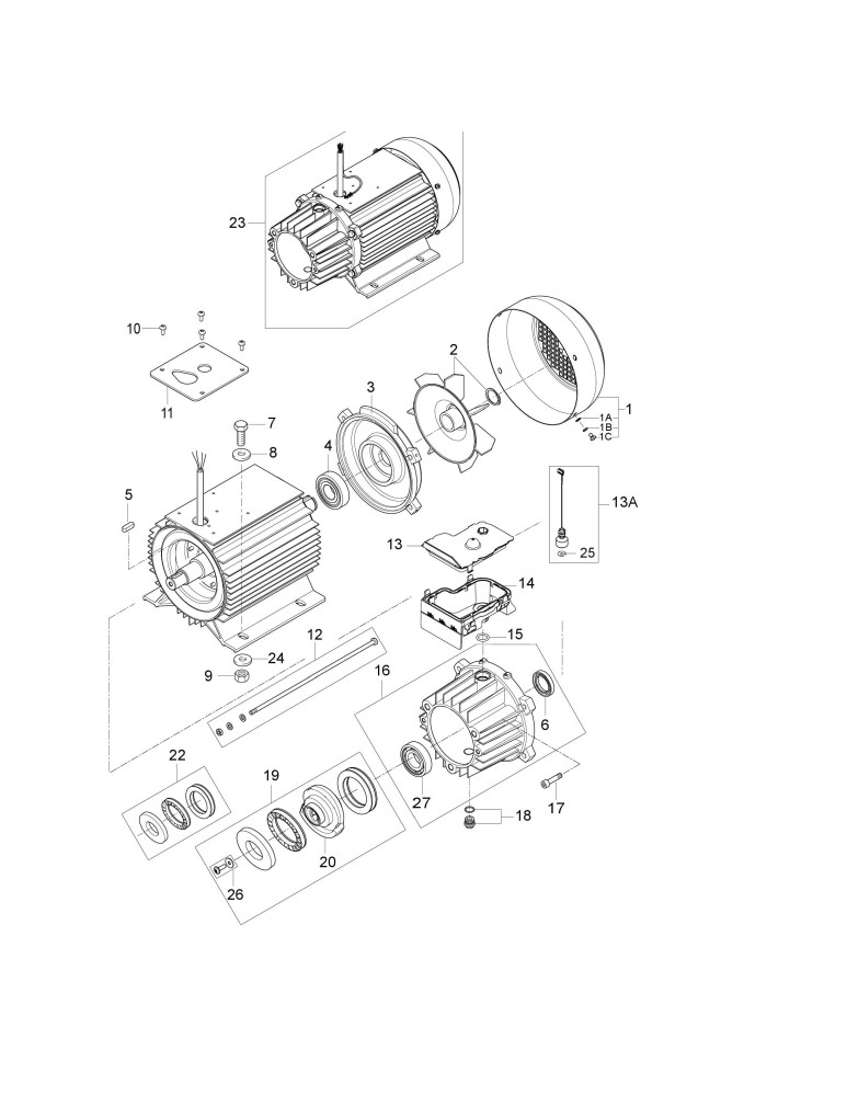 MH 4M-210-1000 Motor Pumpe 