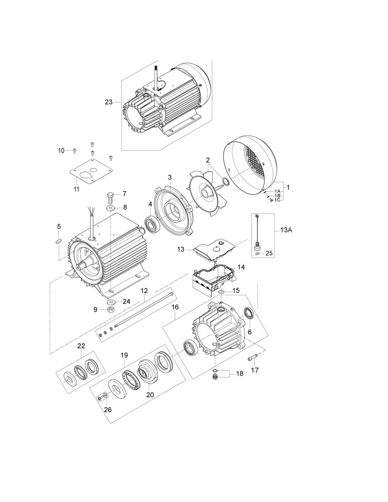 MH 5M 180-800 PA E12 Motor Pumpe 