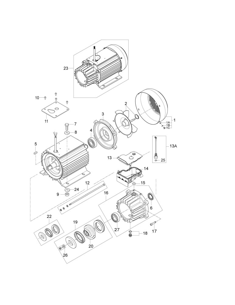 MH 5M-200-960 FA Motor und Pumpe 