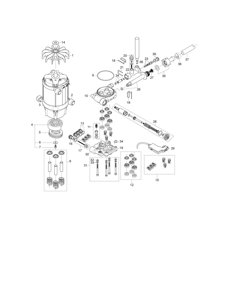 MH 1C-110-600 Motor und Pumpe 