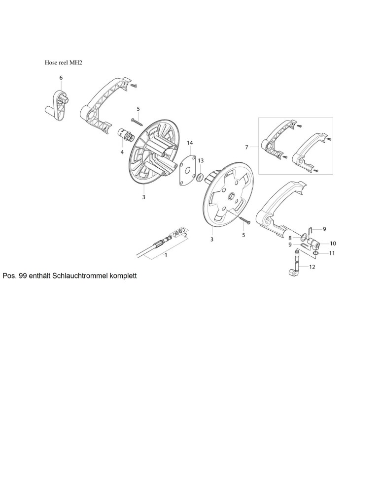 MH 2M-140-600 Schlauchtrommel 