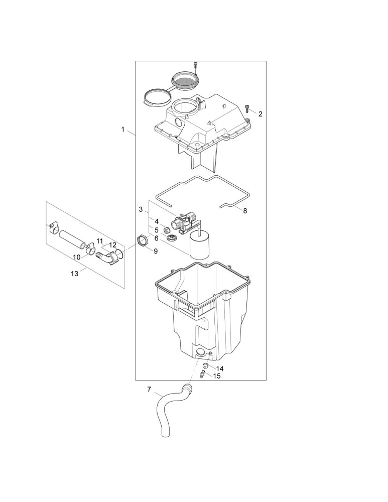 MH 2M-155-660 Wassertank