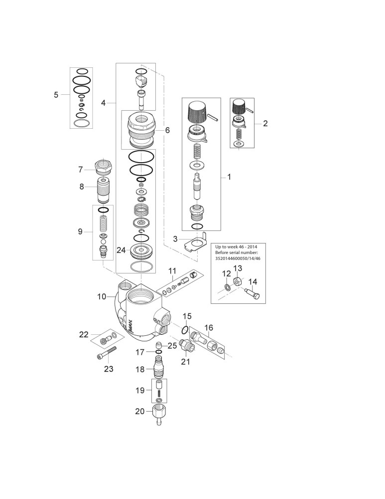 MH 5M-190-960 Wasserdurchfluss Regulierung 