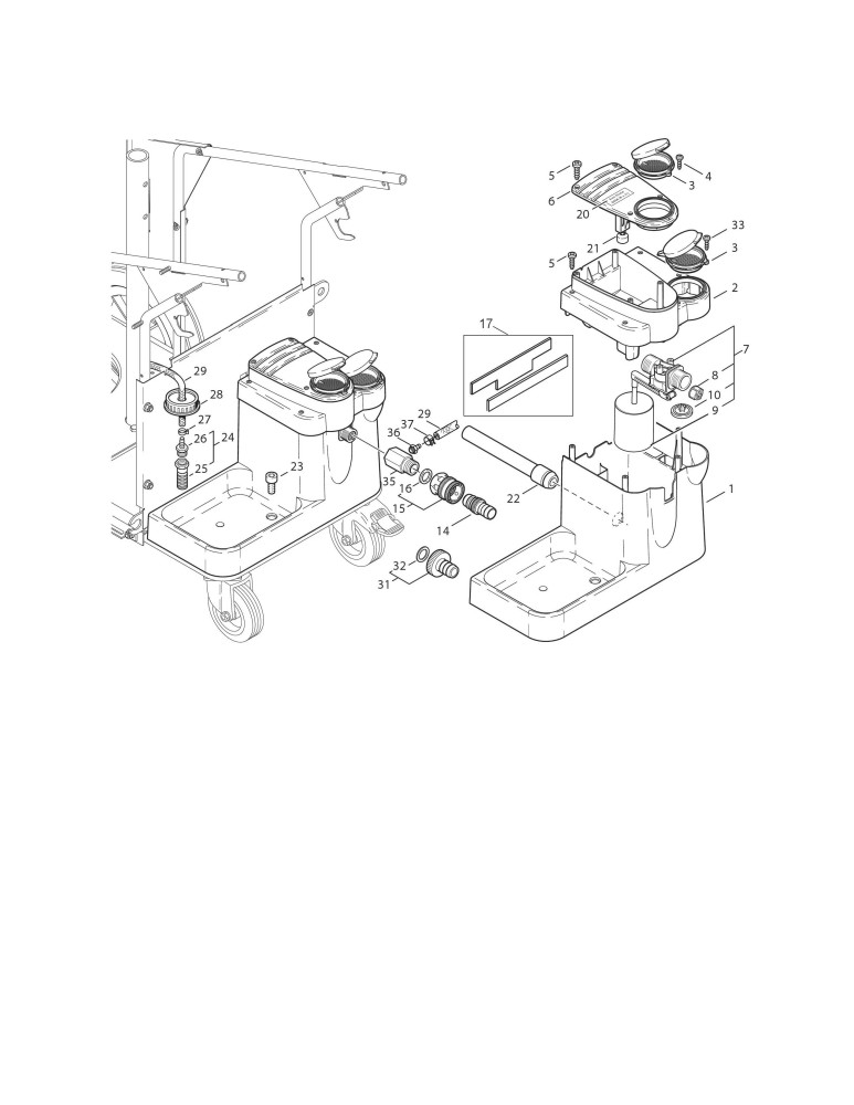 MH 5M-190-960 Kraftstofftank, Waschmitteltank 