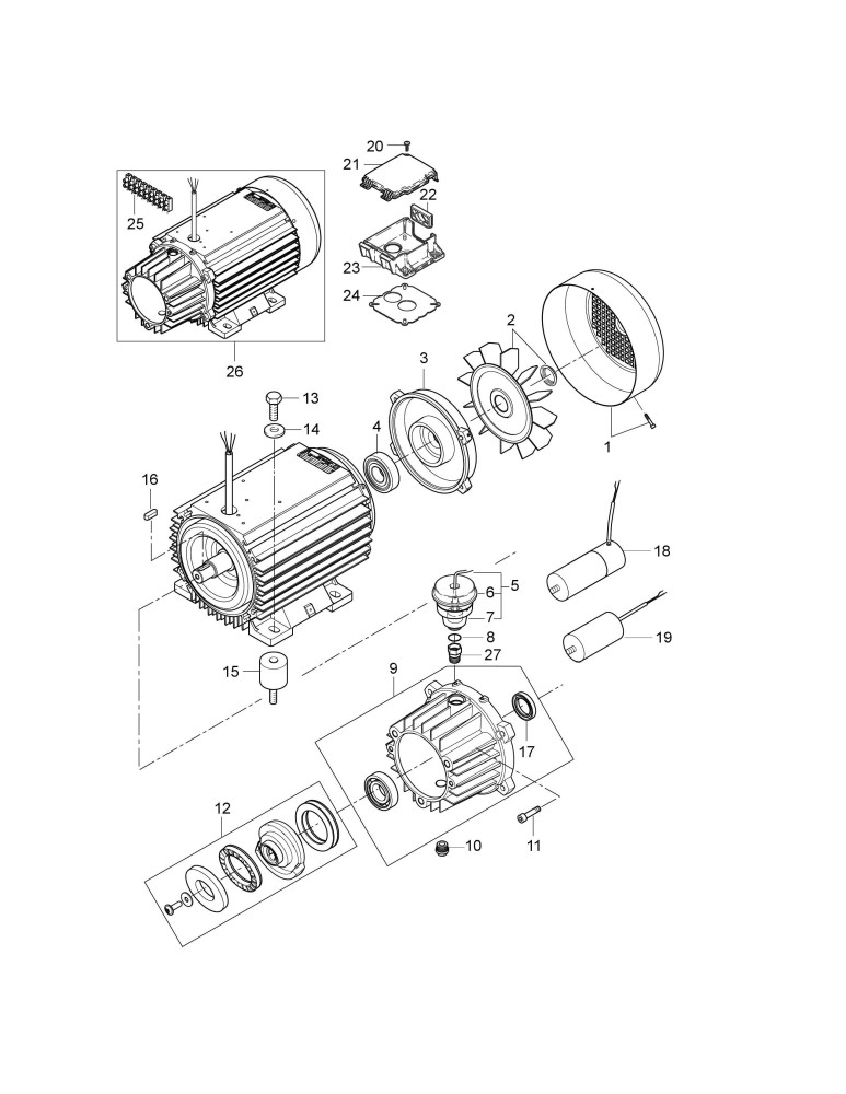 MH 5M-190-960 Motor mit Elektrokasten