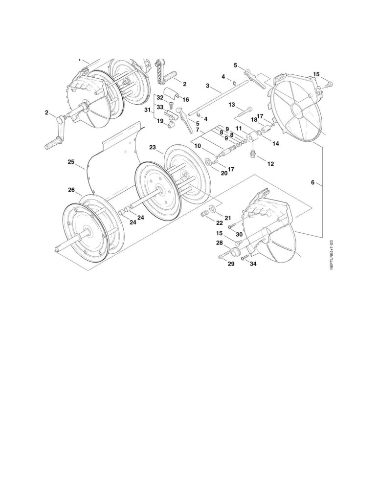 MH 7P-175-1260 Schlauchtrommel - Kabeltrommel - X2 Modelle 