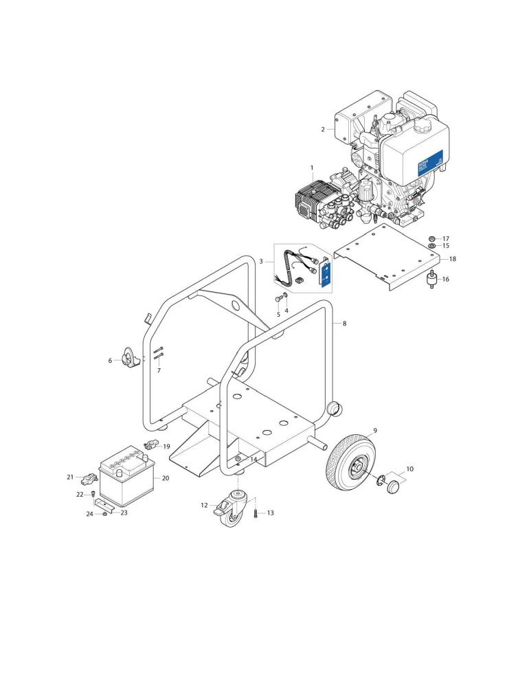 MC 5M 195 1000 DE Fahrgestell und Motor