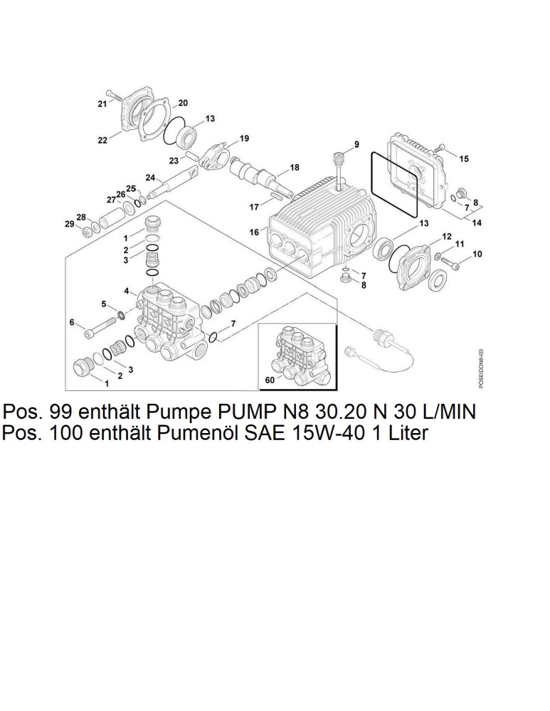 MC 8P 180/2100 Pumpe  