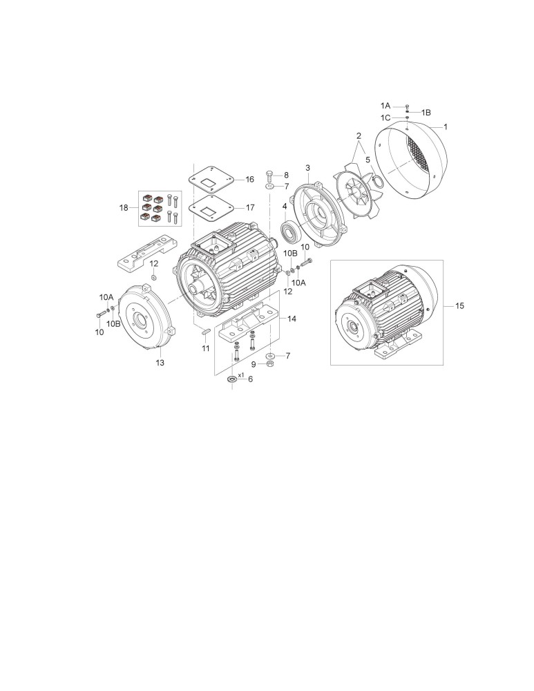 MC 8P 160/2500 ST Motor RF