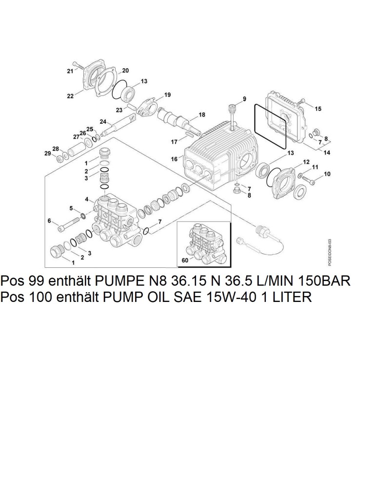 MC 8P 160/2500 Pumpe 