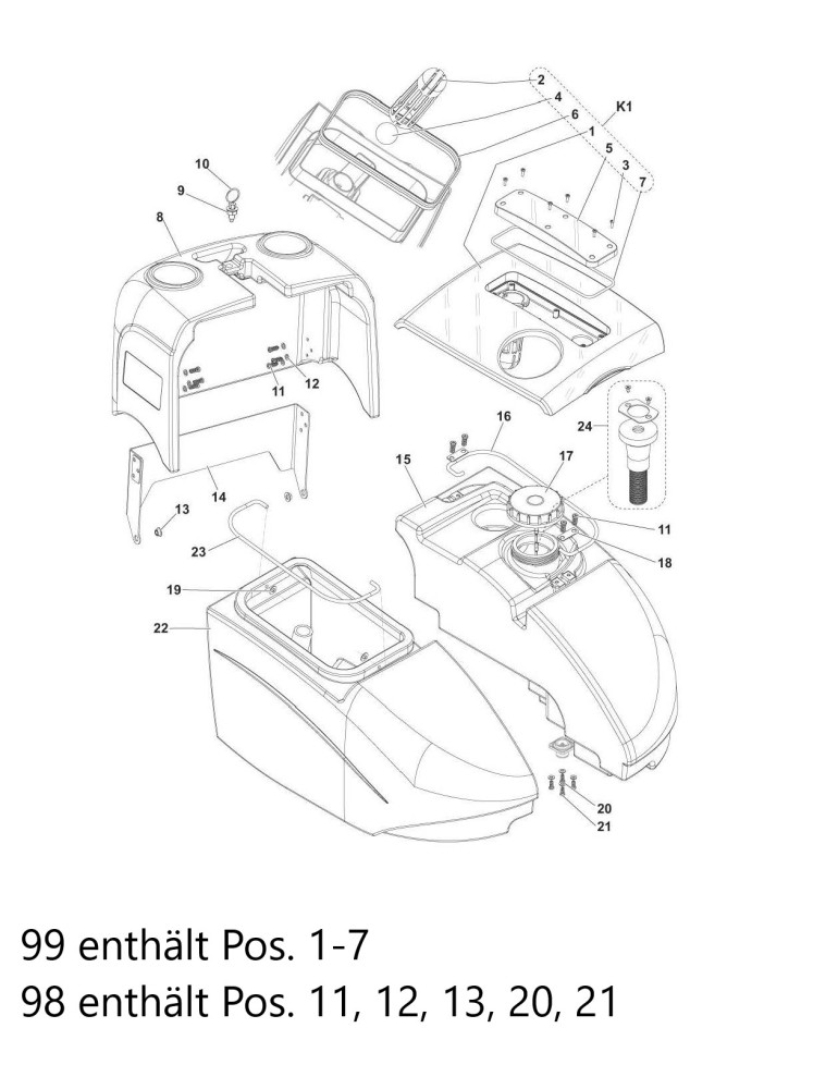 SC 351 Gehäuse & Tanks