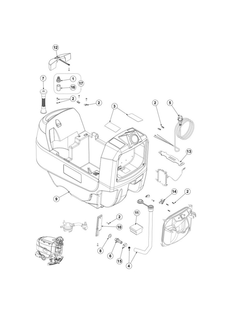 SC401 43 E Lösungsmitteltank