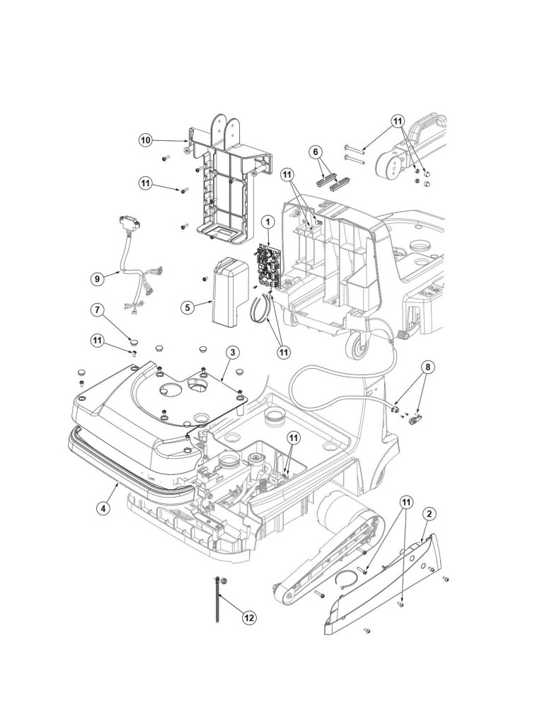 Scrubtec 334C B Befestigung und Abdeckung