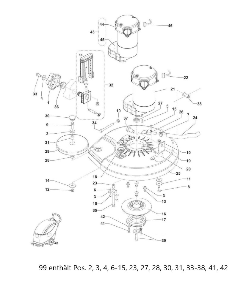 Scrubtec 343.2 B Bürstensystem