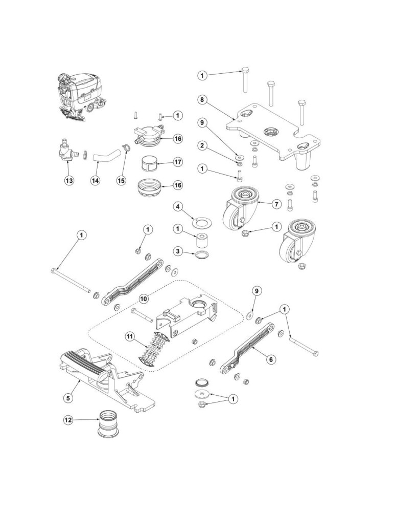 Scrubtec 344 B Hinterräder