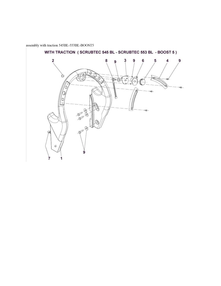 Scrubtec 545 BL Combi Griffsystem