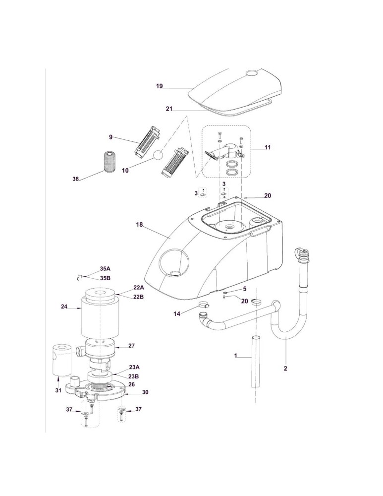 Scrubtec 553 B Rückgewinnungstank