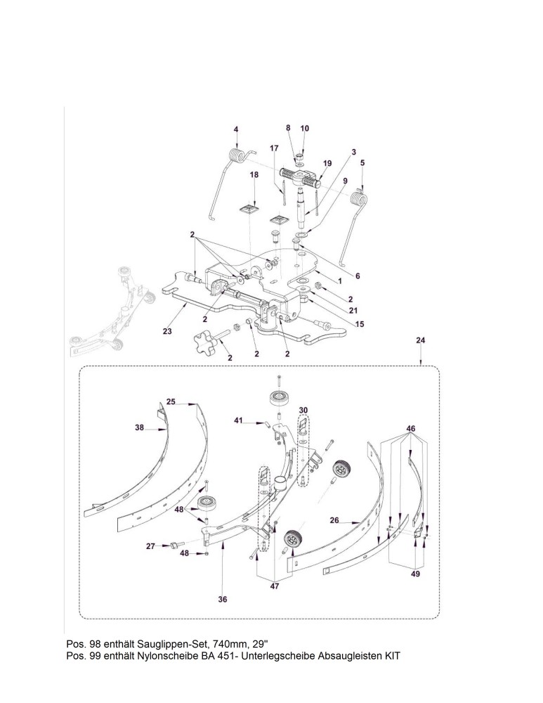 SCRUBTEC 553 E Abstreifsystem 