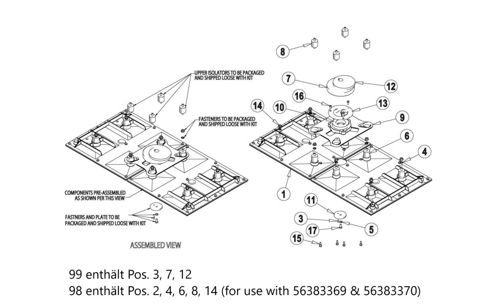 Scrubtec 866 56380210/56380211 Flex Plate 28/32 Kit