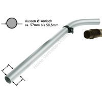 DN50 Alu-Verlängerungsrohr, gebogen 1000mm DN50 Alu-Verlängerungsrohr, gebogen 1000mm
