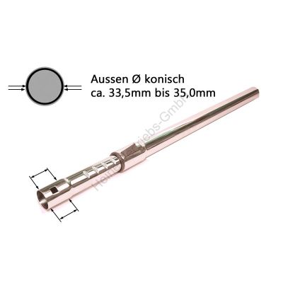 DN36 Teleskopsaugrohr Edelstahl ausziehbar 55cm - 97cm DN36 Teleskopsaugrohr Edelstahl ausziehbar 55cm - 97cm